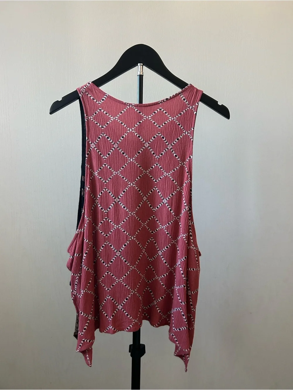 Free People Black and Rust Chevron Tank